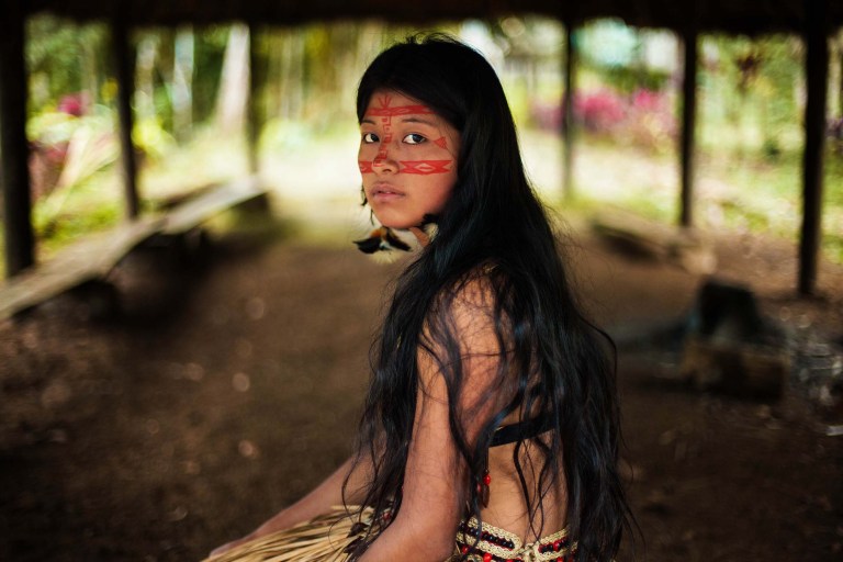 Ethnic beauty from Amazon jungle Ecuador